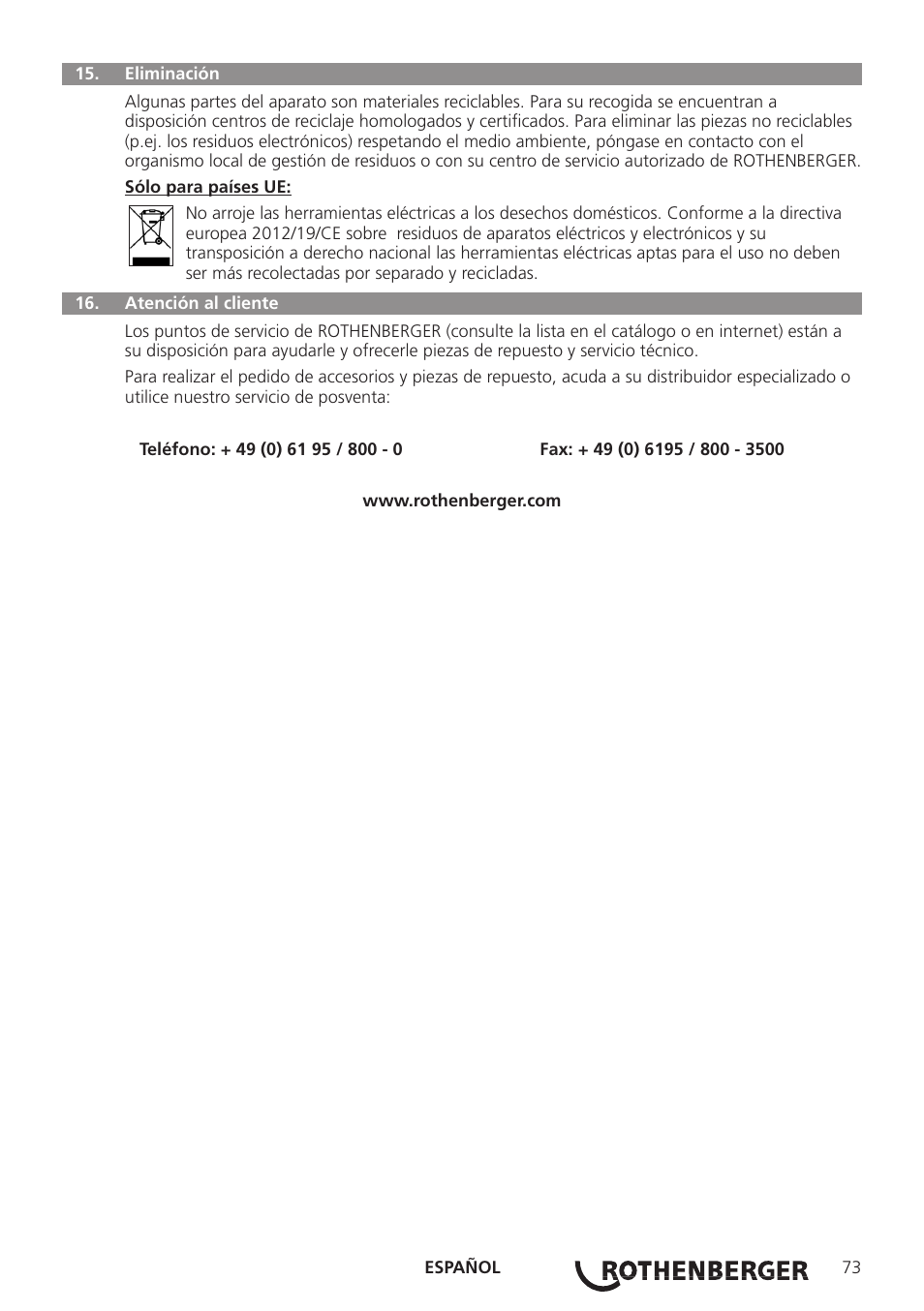 ROTHENBERGER ROSCOPE i2000 User Manual | Page 75 / 308