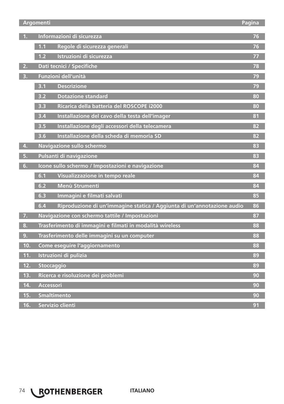 ROTHENBERGER ROSCOPE i2000 User Manual | Page 76 / 308
