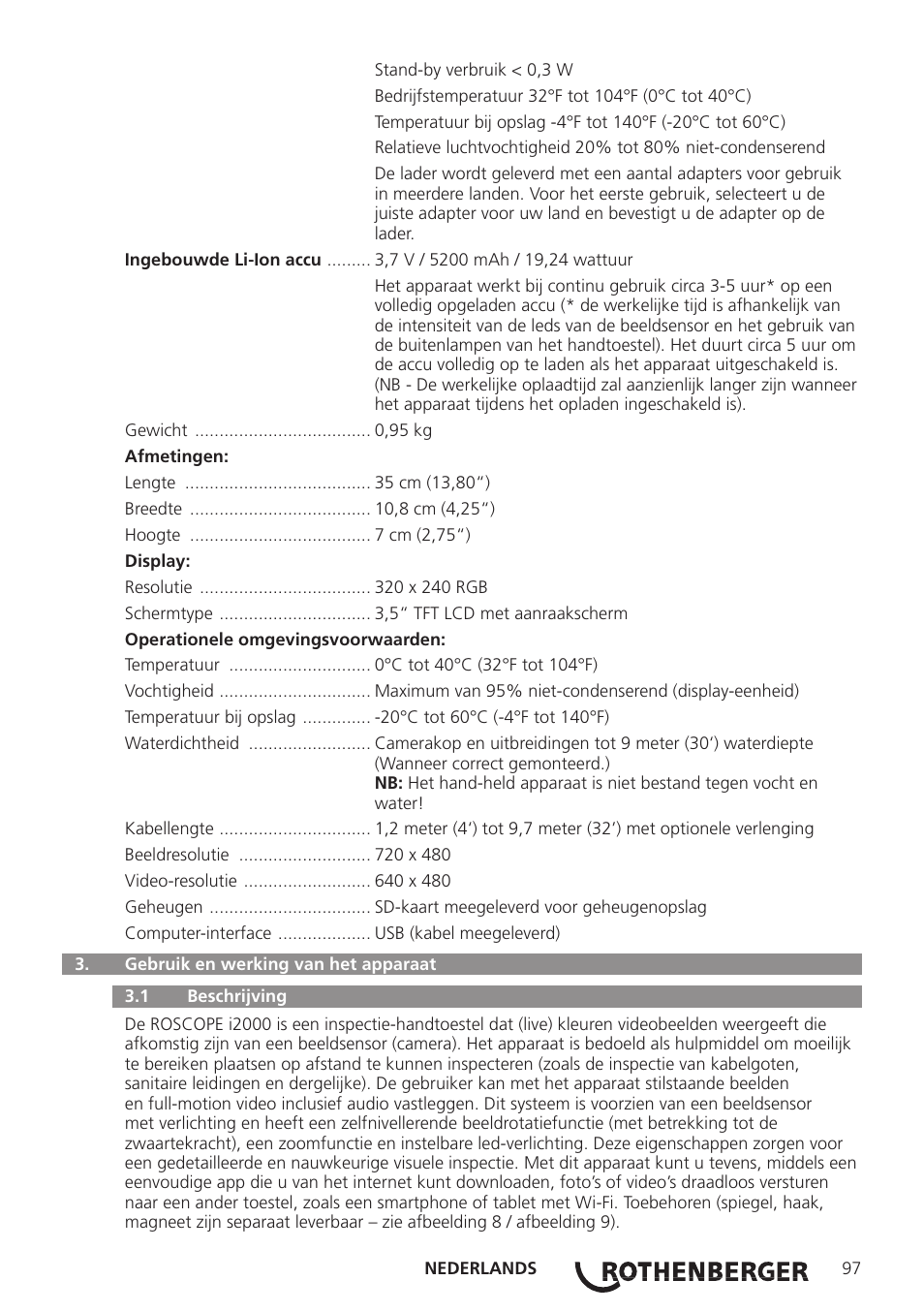 ROTHENBERGER ROSCOPE i2000 User Manual | Page 99 / 308