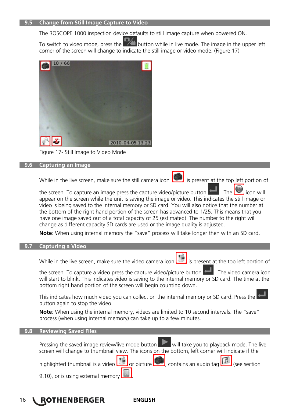 ROTHENBERGER ROSCOPE 1000 Set TEC 1000 User Manual | Page 18 / 96