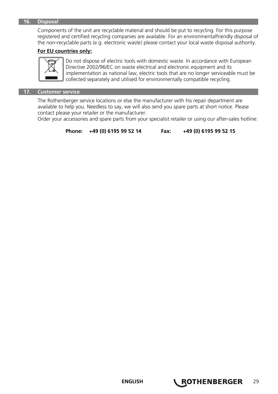 ROTHENBERGER ROSCOPE 1000 Set TEC 1000 User Manual | Page 31 / 96