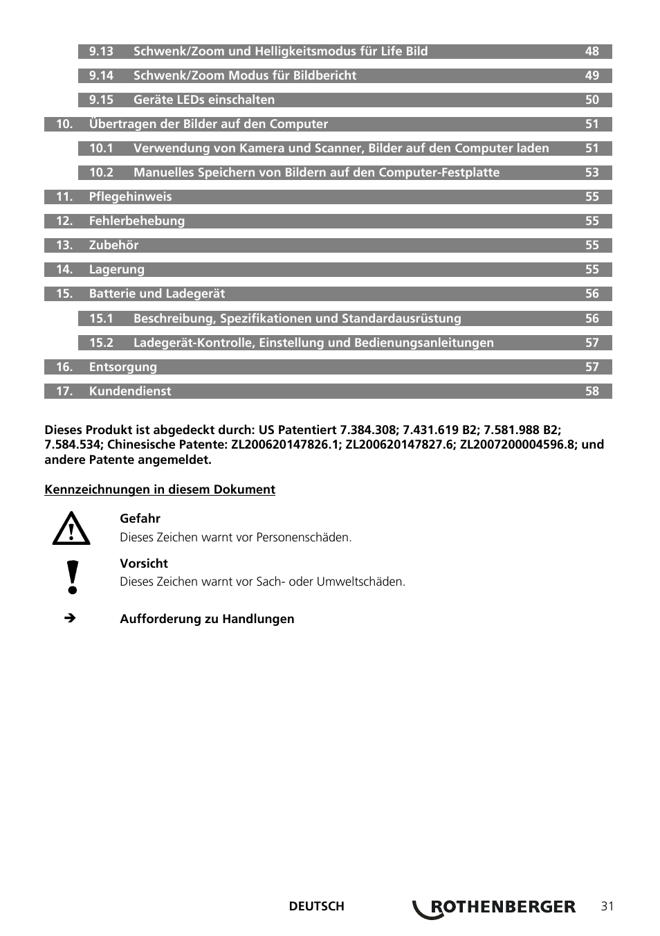 ROTHENBERGER ROSCOPE 1000 Set TEC 1000 User Manual | Page 33 / 96