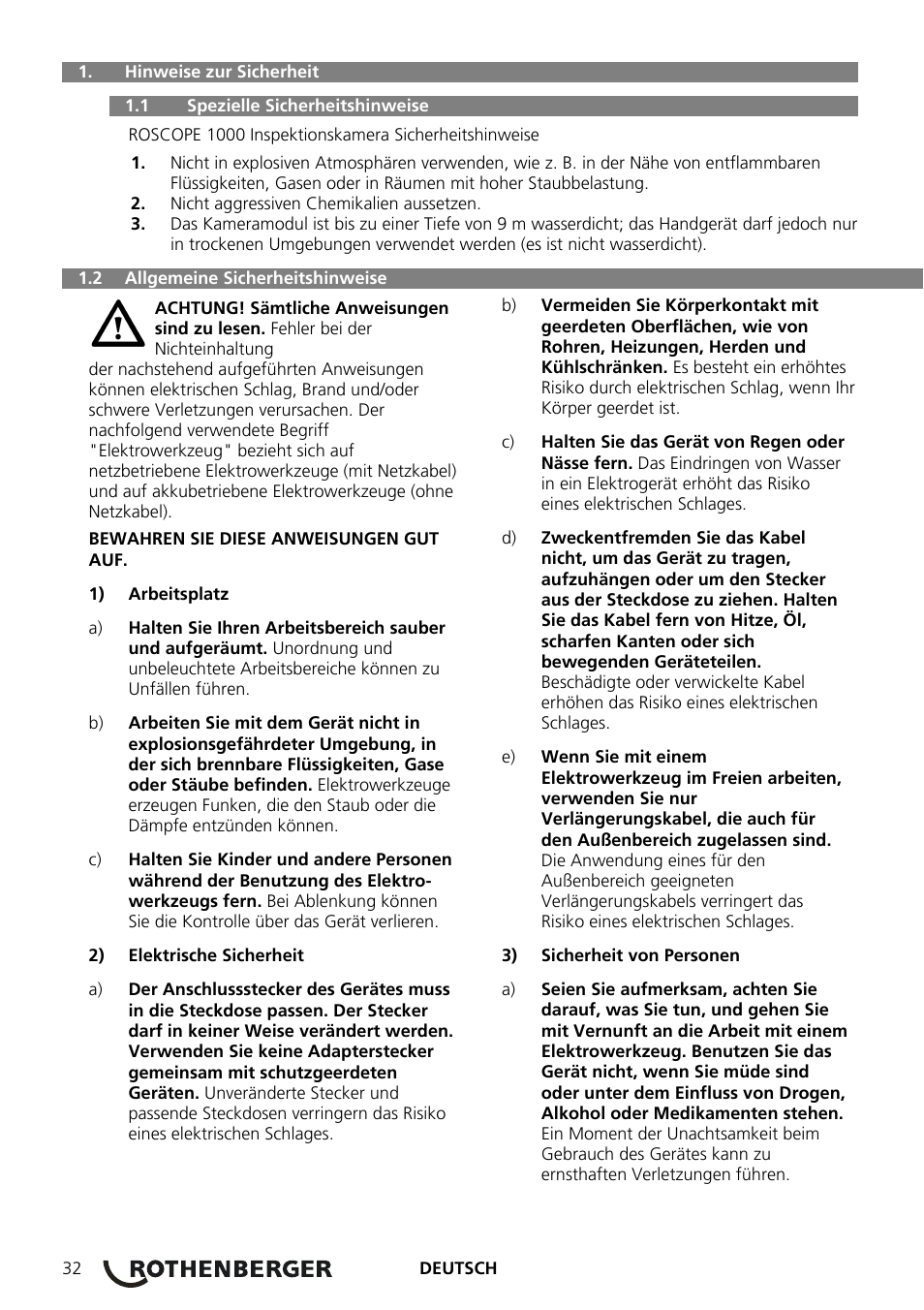 ROTHENBERGER ROSCOPE 1000 Set TEC 1000 User Manual | Page 34 / 96