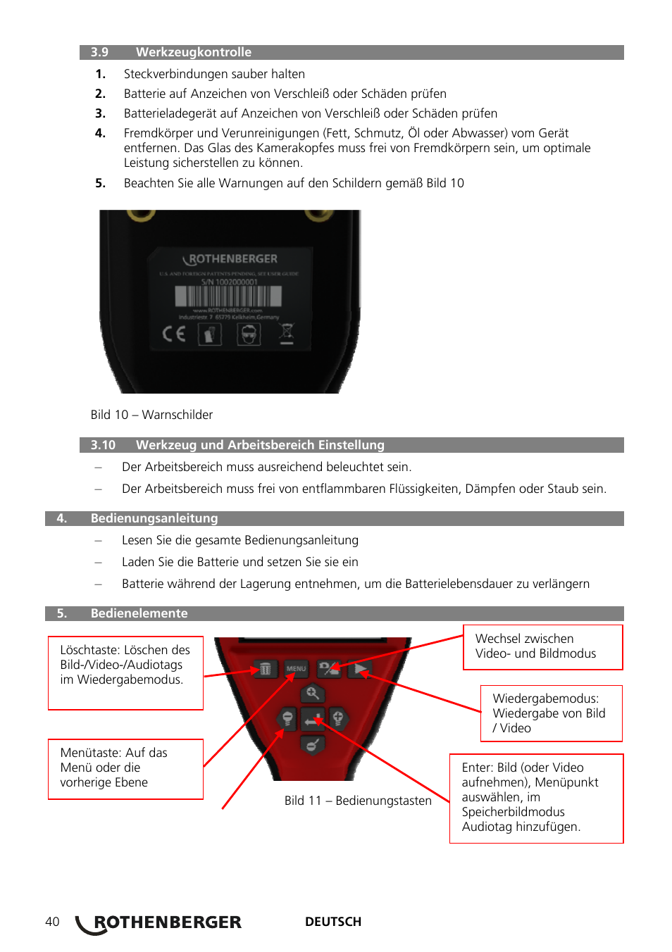 ROTHENBERGER ROSCOPE 1000 Set TEC 1000 User Manual | Page 42 / 96