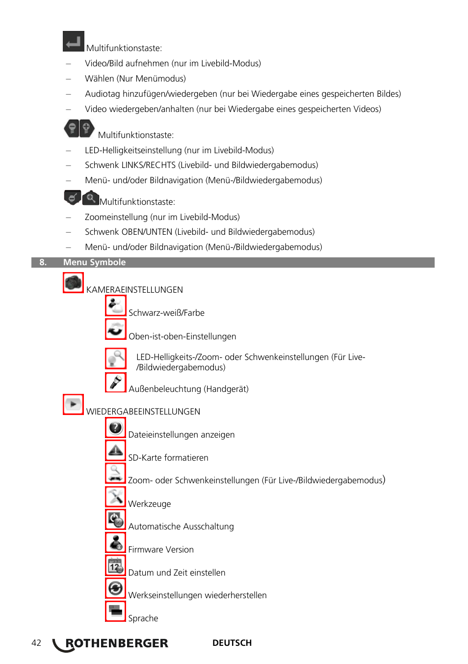 ROTHENBERGER ROSCOPE 1000 Set TEC 1000 User Manual | Page 44 / 96