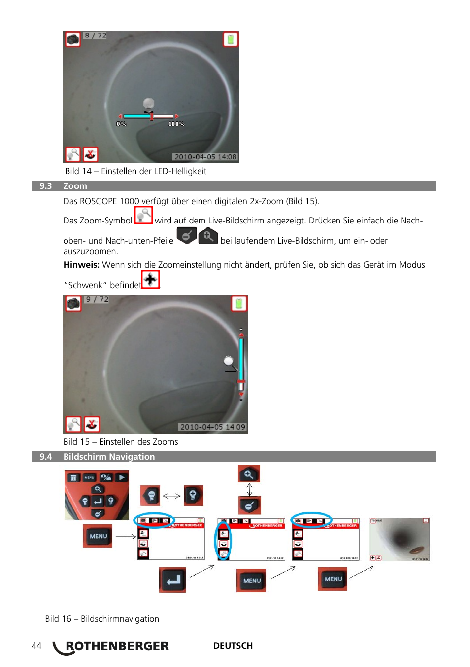 ROTHENBERGER ROSCOPE 1000 Set TEC 1000 User Manual | Page 46 / 96