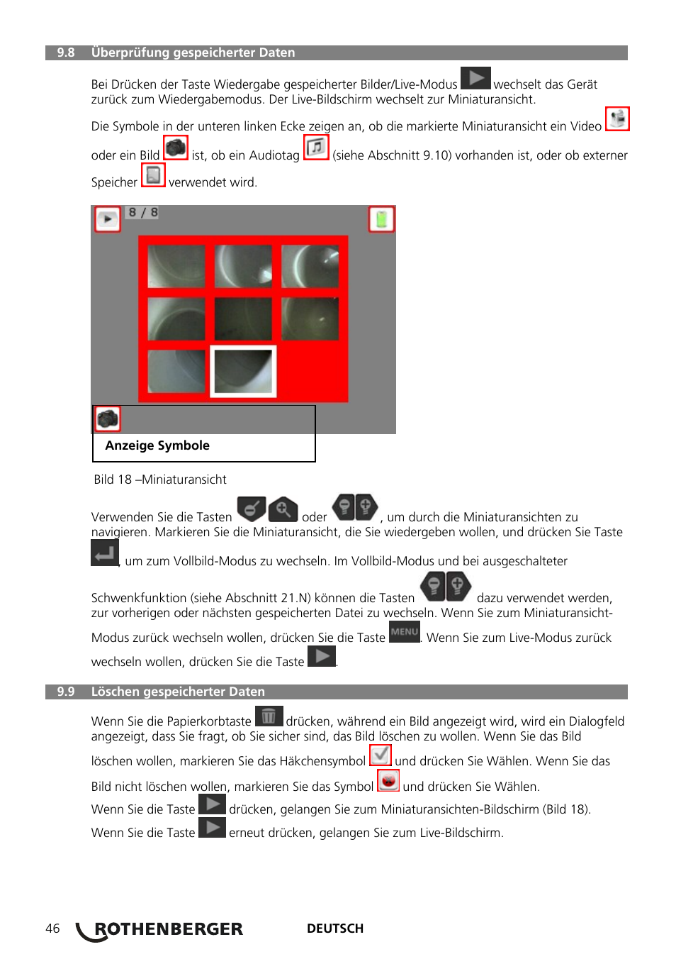 ROTHENBERGER ROSCOPE 1000 Set TEC 1000 User Manual | Page 48 / 96