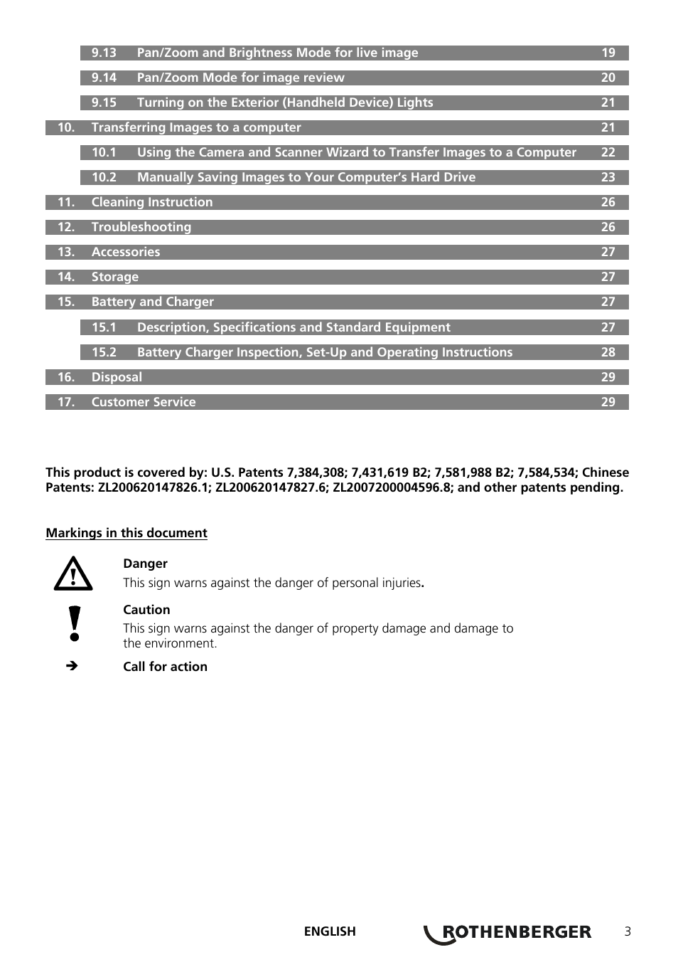ROTHENBERGER ROSCOPE 1000 Set TEC 1000 User Manual | Page 5 / 96