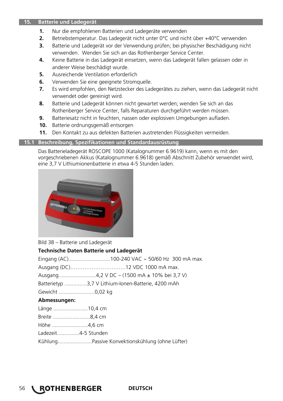 ROTHENBERGER ROSCOPE 1000 Set TEC 1000 User Manual | Page 58 / 96