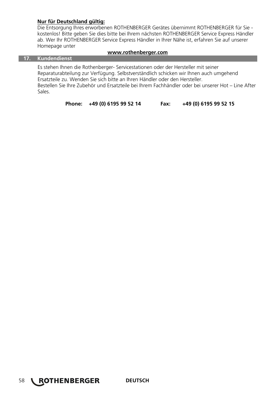 ROTHENBERGER ROSCOPE 1000 Set TEC 1000 User Manual | Page 60 / 96