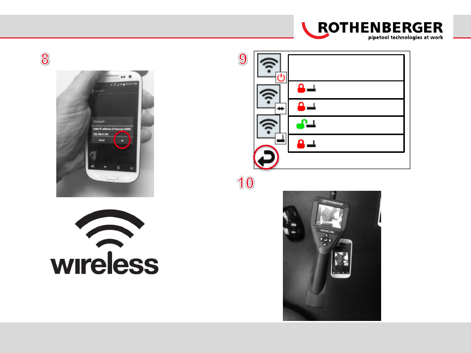 ROTHENBERGER ROSCOPE i2000 Wifi-Connection User Manual | Page 8 / 12