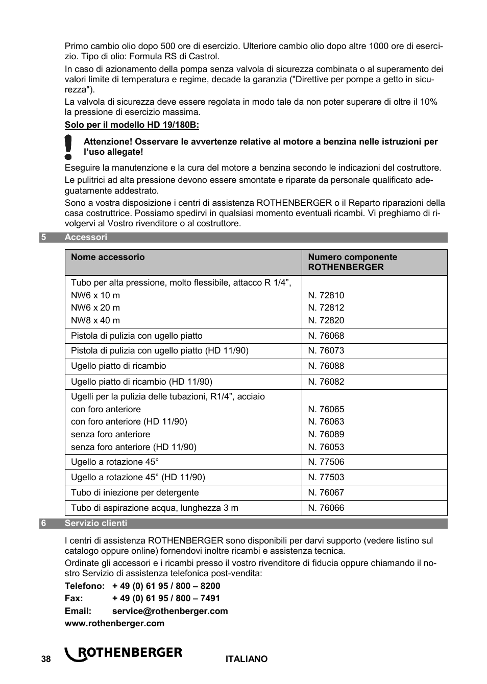 ROTHENBERGER Hochdruck-Rohrreiniger User Manual | Page 42 / 76