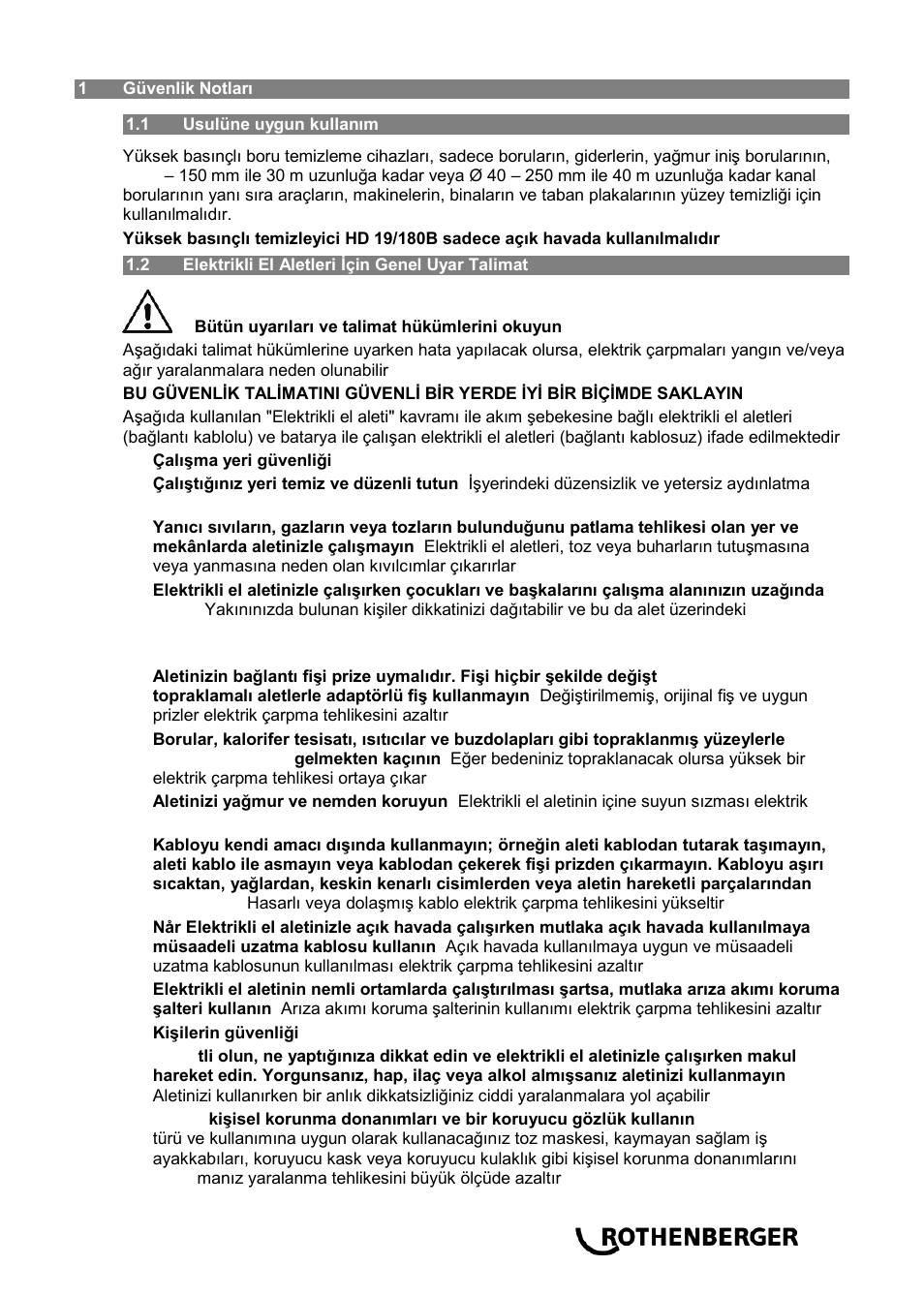 ROTHENBERGER Hochdruck-Rohrreiniger User Manual | Page 61 / 76