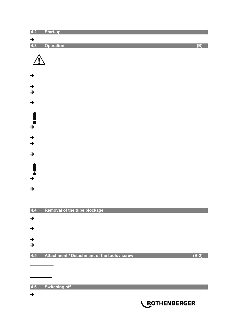 ROTHENBERGER R 100 SP User Manual | Page 15 / 52