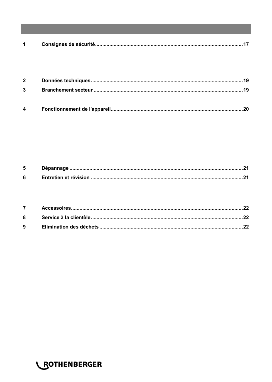 ROTHENBERGER R 100 SP User Manual | Page 18 / 52