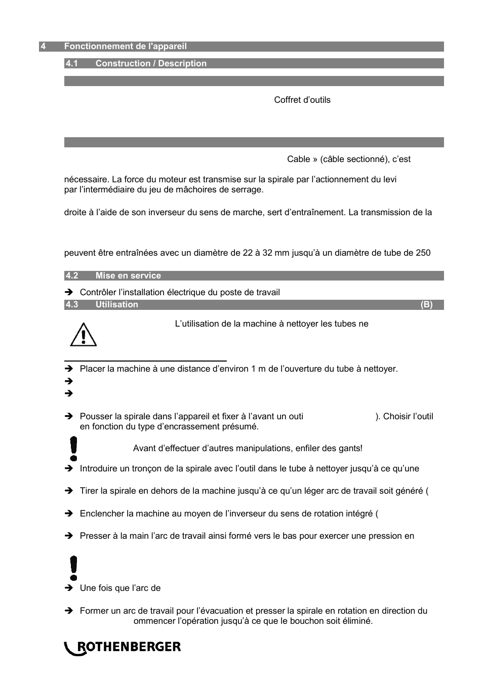 ROTHENBERGER R 100 SP User Manual | Page 22 / 52