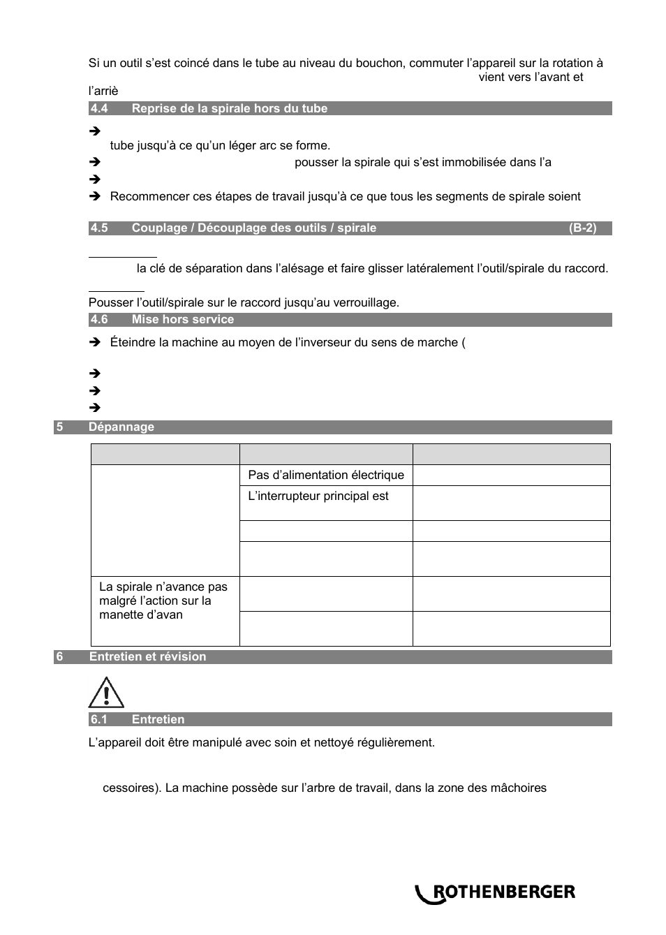 ROTHENBERGER R 100 SP User Manual | Page 23 / 52