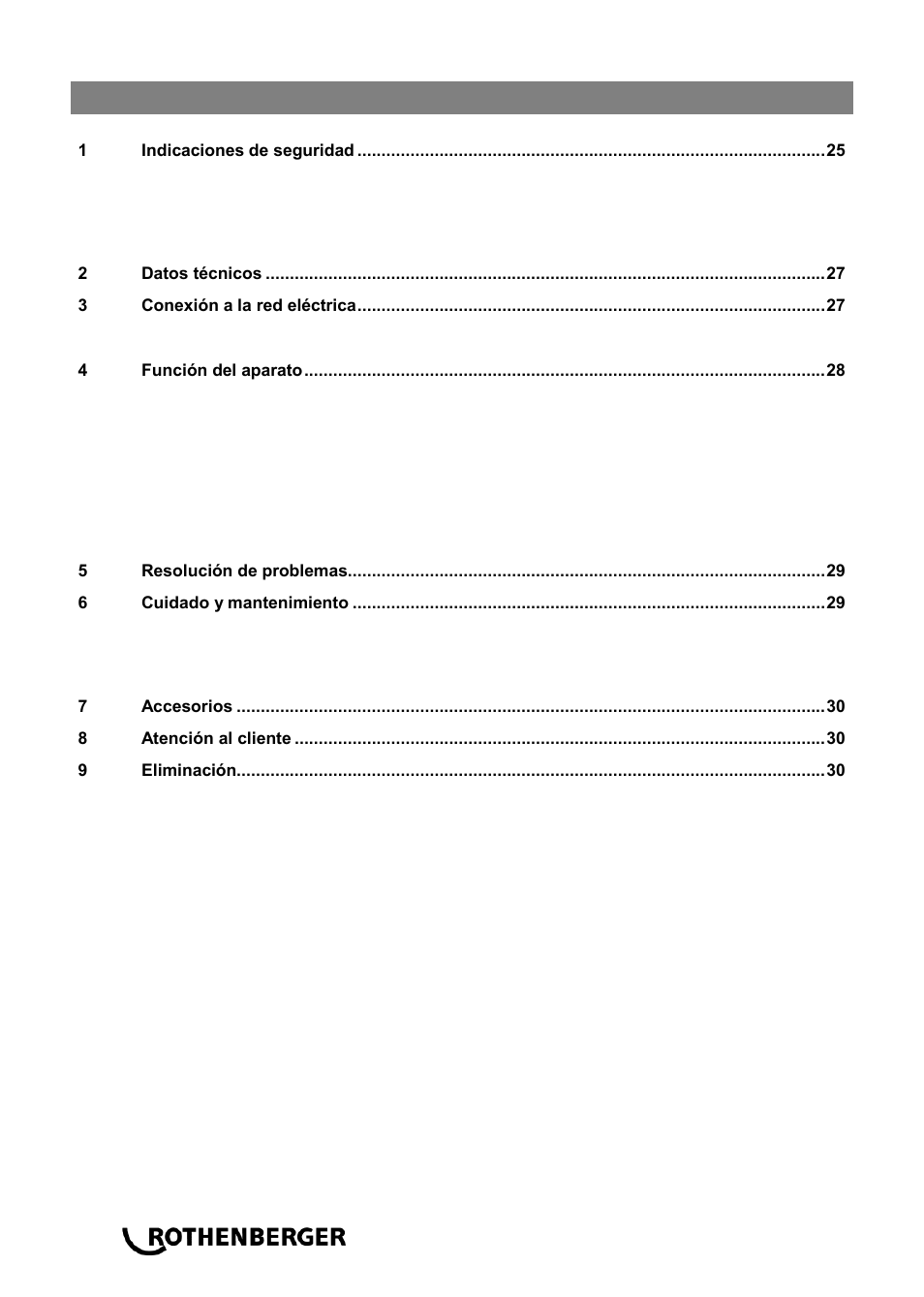 Ba_r80-100sp_es 0414, Índice página | ROTHENBERGER R 100 SP User Manual | Page 26 / 52