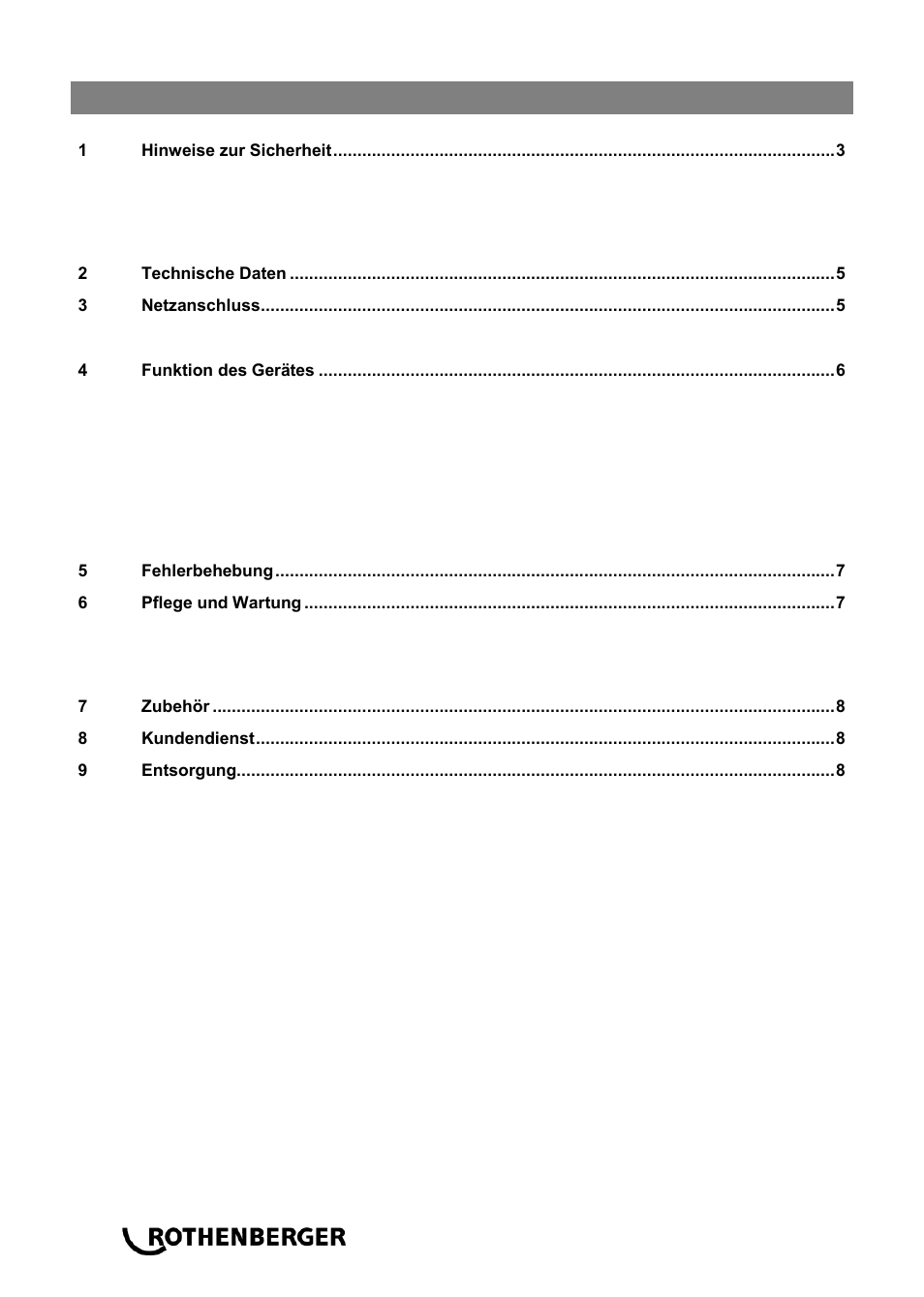 Ba_r80-100sp_de 0414, Inhalt seite | ROTHENBERGER R 100 SP User Manual | Page 4 / 52
