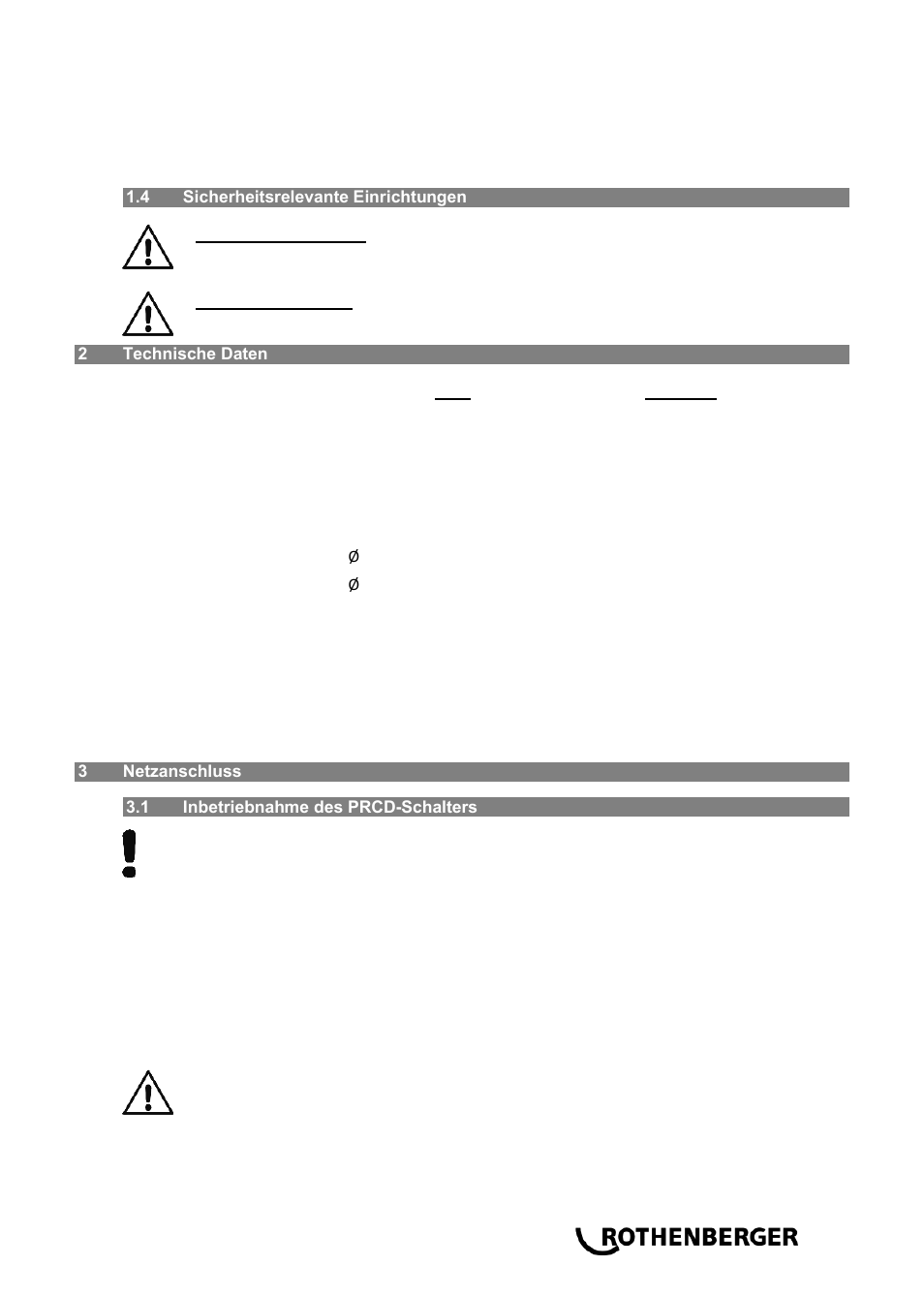 ROTHENBERGER R 100 SP User Manual | Page 7 / 52
