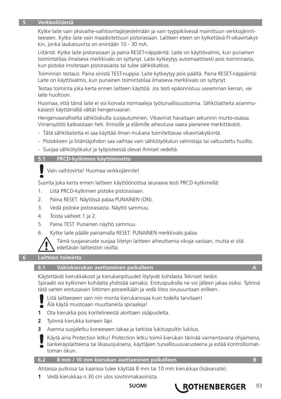 ROTHENBERGER R 750 User Manual | Page 101 / 180