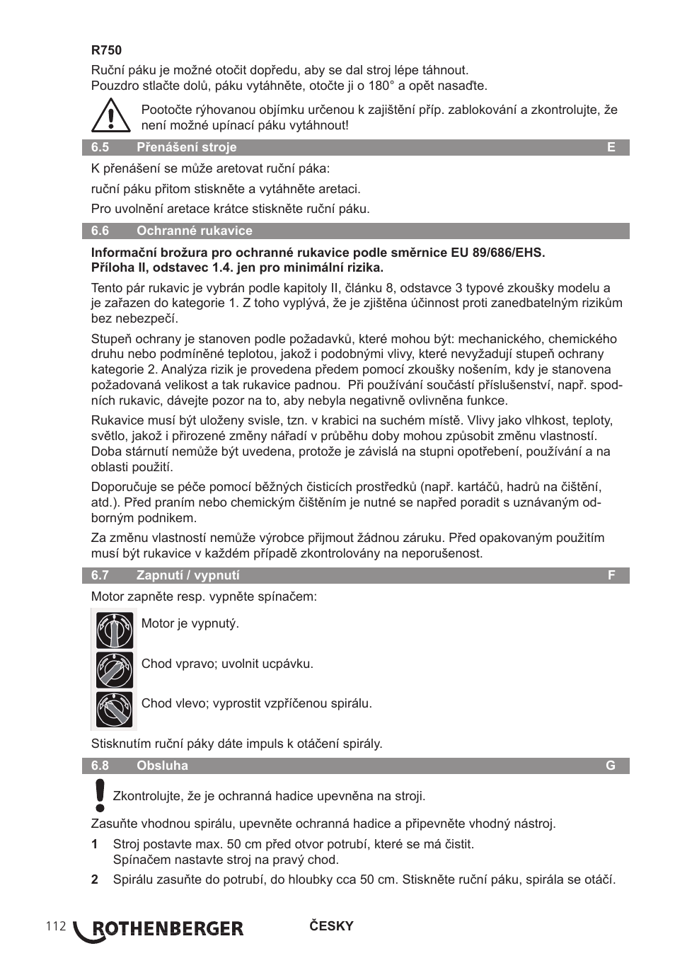 ROTHENBERGER R 750 User Manual | Page 120 / 180