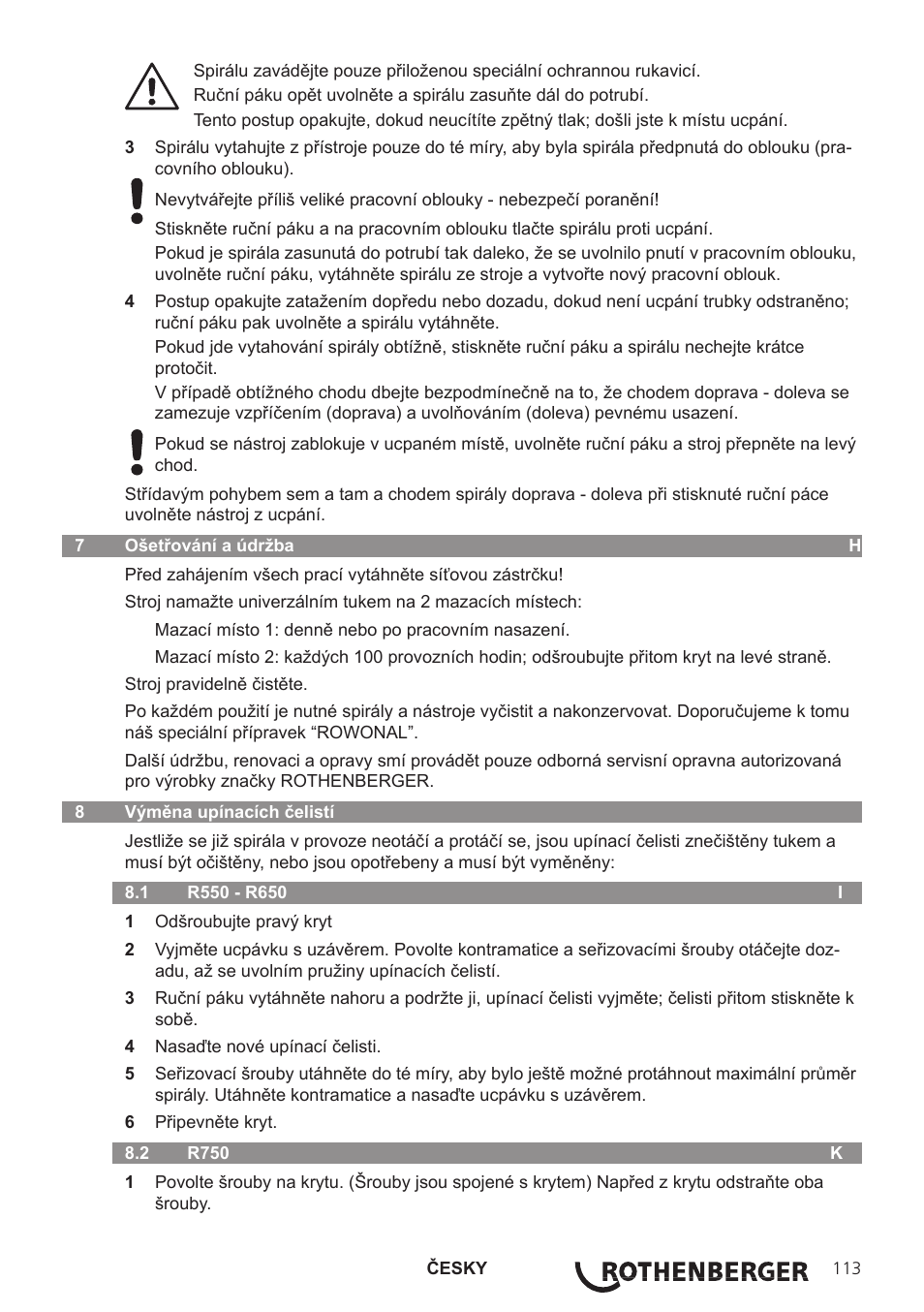 ROTHENBERGER R 750 User Manual | Page 121 / 180