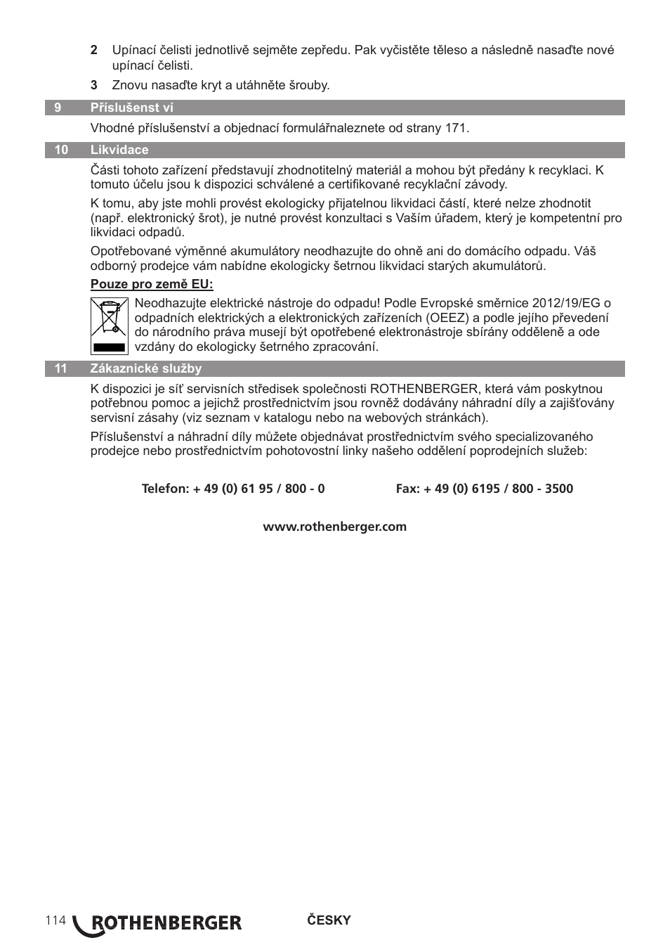 ROTHENBERGER R 750 User Manual | Page 122 / 180