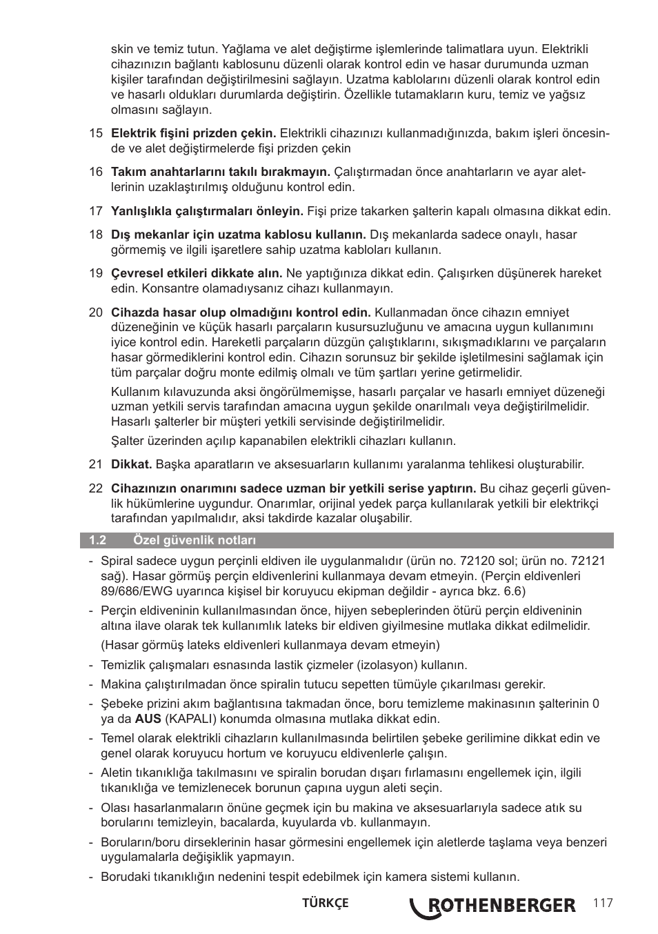 ROTHENBERGER R 750 User Manual | Page 125 / 180