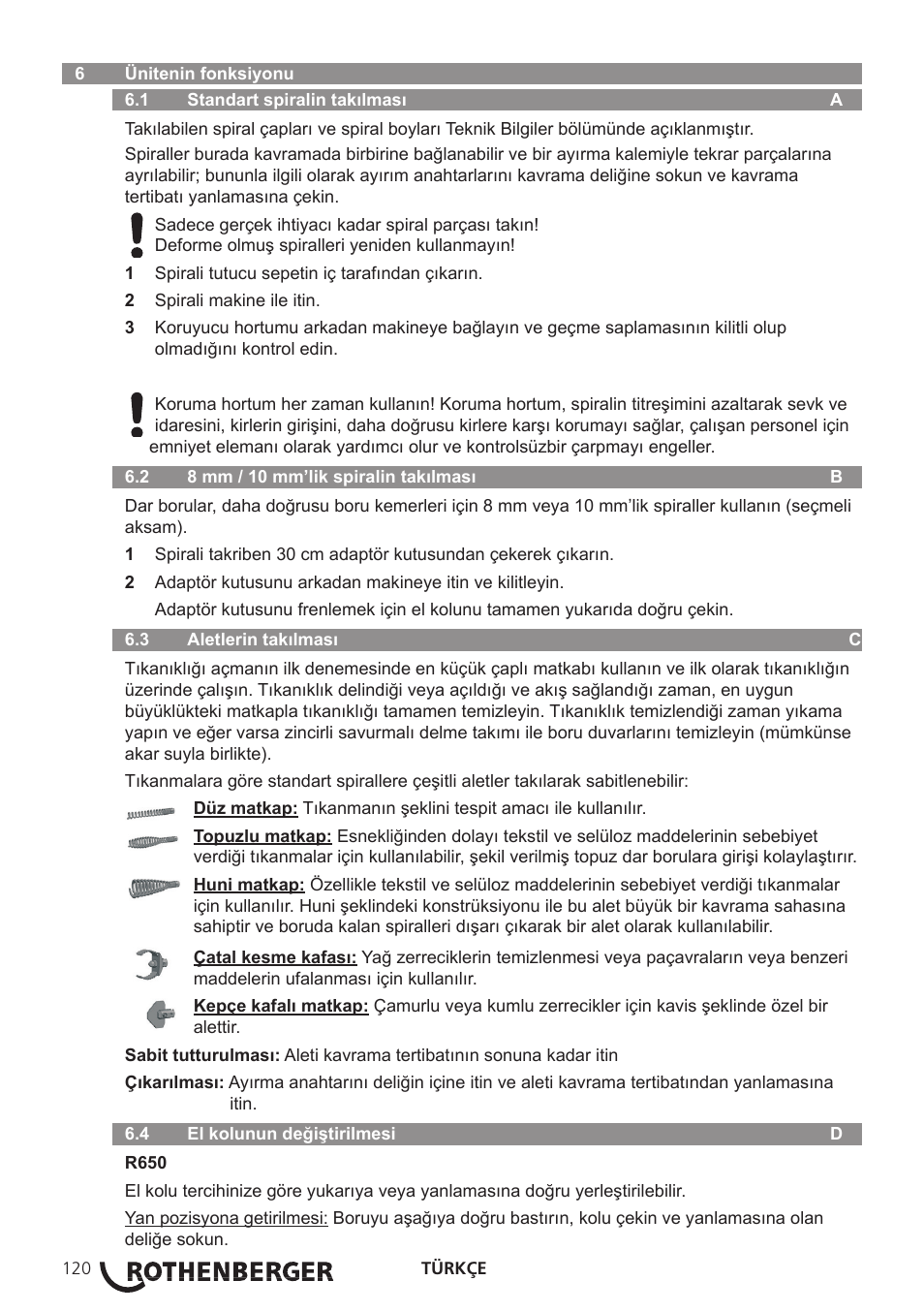 ROTHENBERGER R 750 User Manual | Page 128 / 180