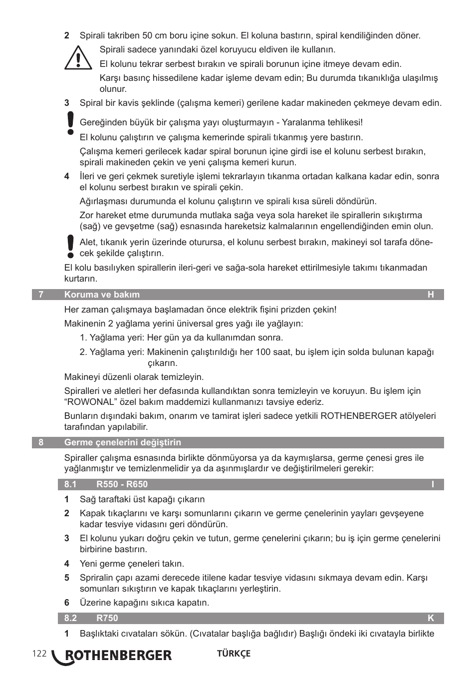 ROTHENBERGER R 750 User Manual | Page 130 / 180