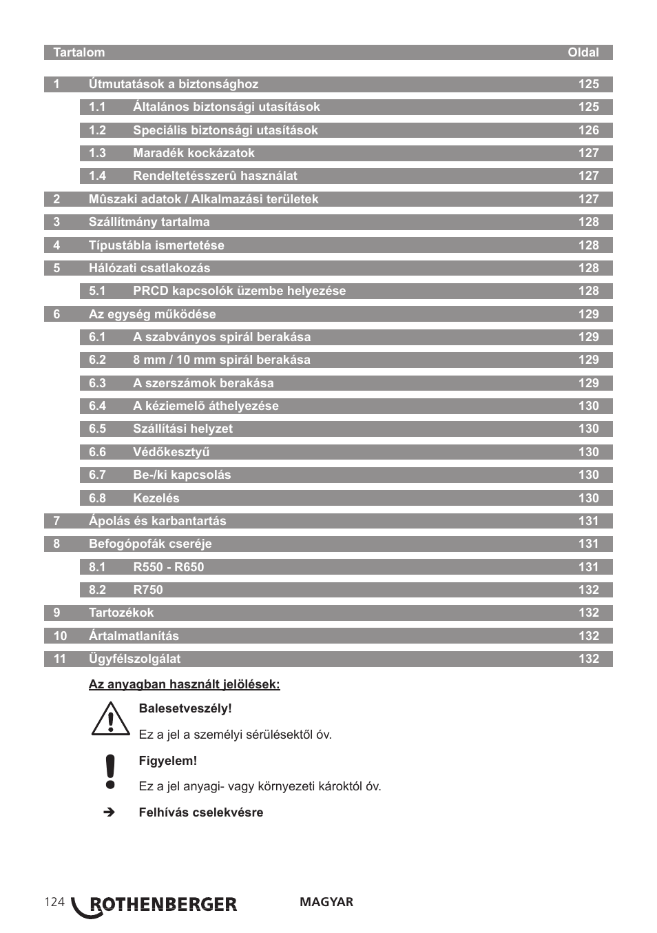 ROTHENBERGER R 750 User Manual | Page 132 / 180