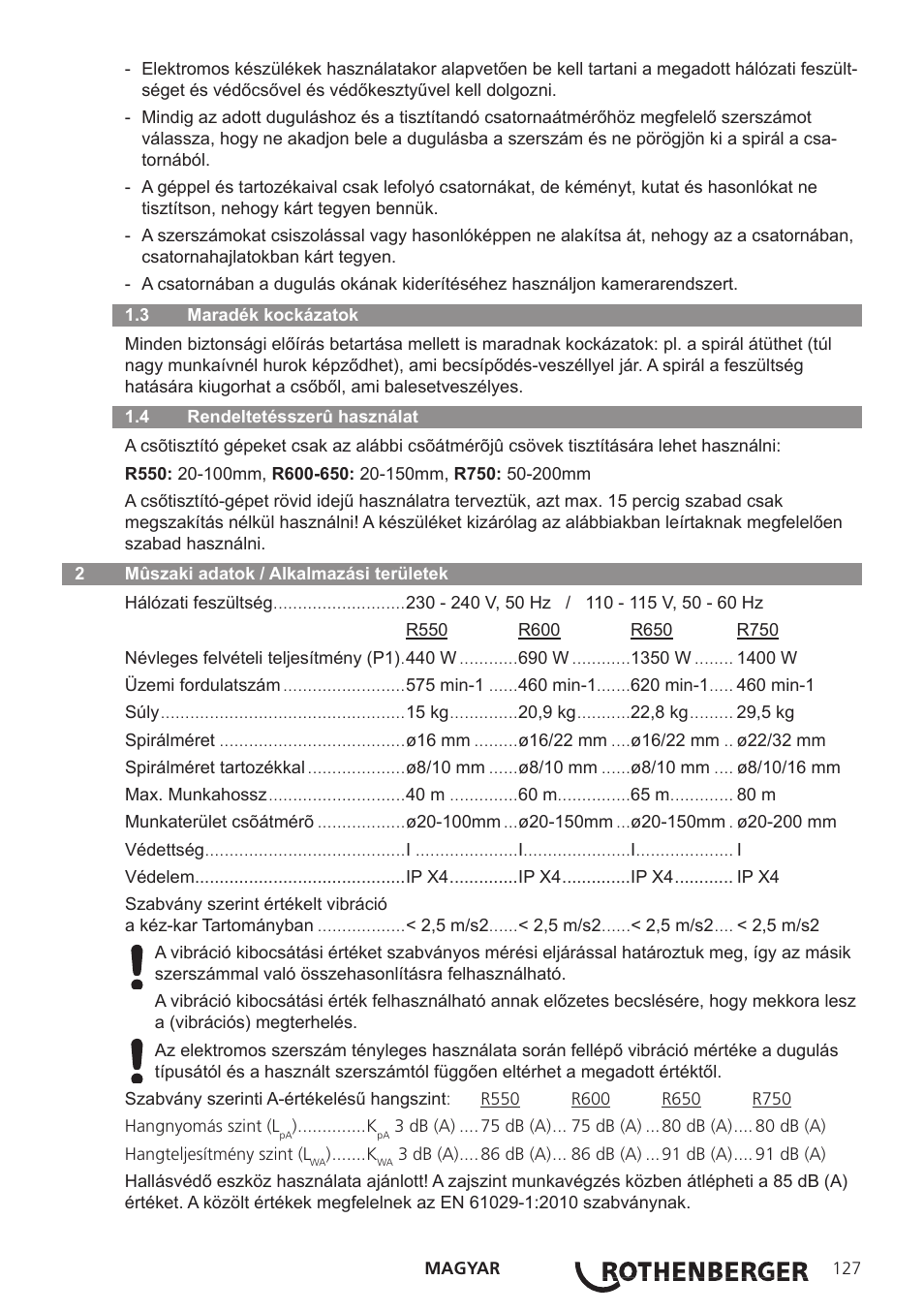 ROTHENBERGER R 750 User Manual | Page 135 / 180