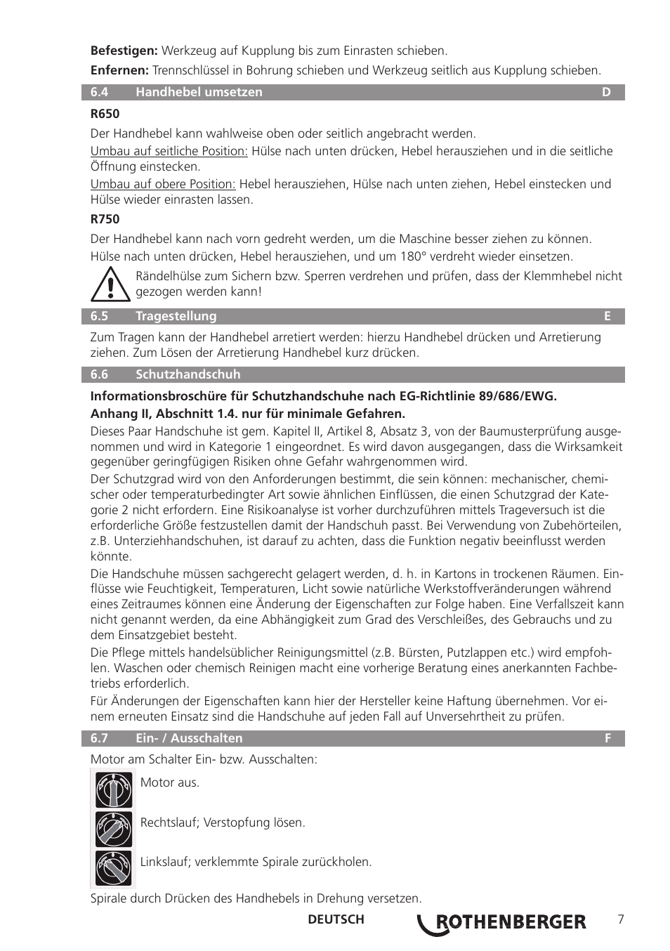 ROTHENBERGER R 750 User Manual | Page 15 / 180