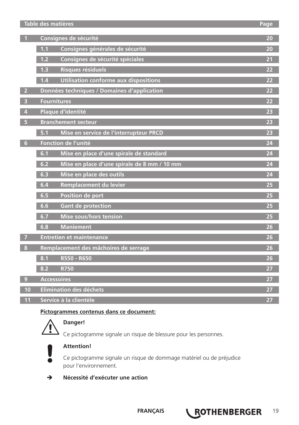 ROTHENBERGER R 750 User Manual | Page 27 / 180
