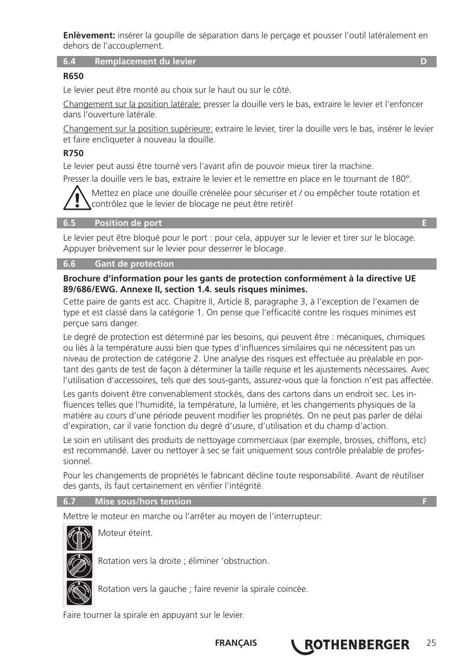 ROTHENBERGER R 750 User Manual | Page 33 / 180