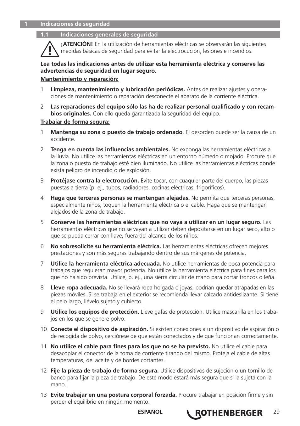 ROTHENBERGER R 750 User Manual | Page 37 / 180