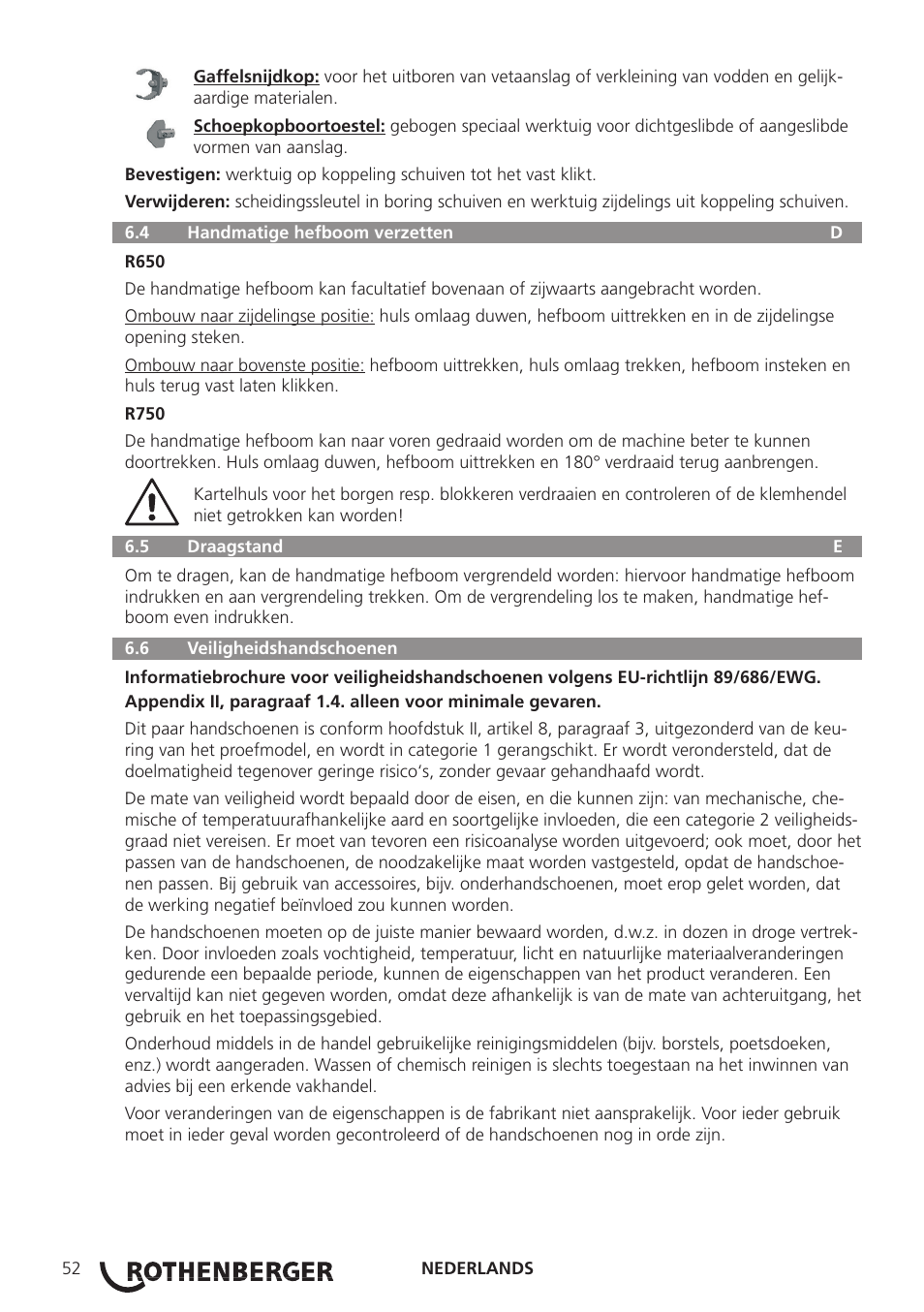 ROTHENBERGER R 750 User Manual | Page 60 / 180