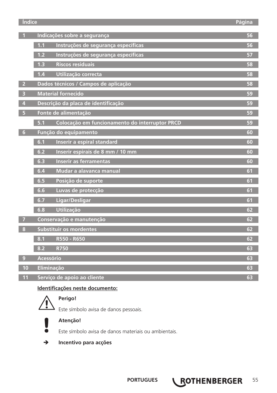 ROTHENBERGER R 750 User Manual | Page 63 / 180