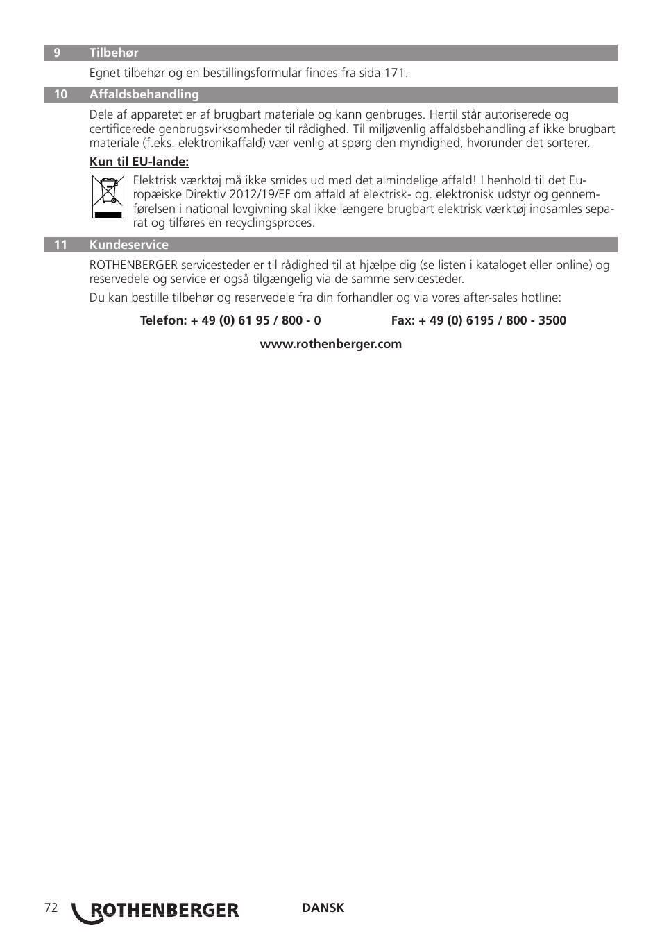 ROTHENBERGER R 750 User Manual | Page 80 / 180