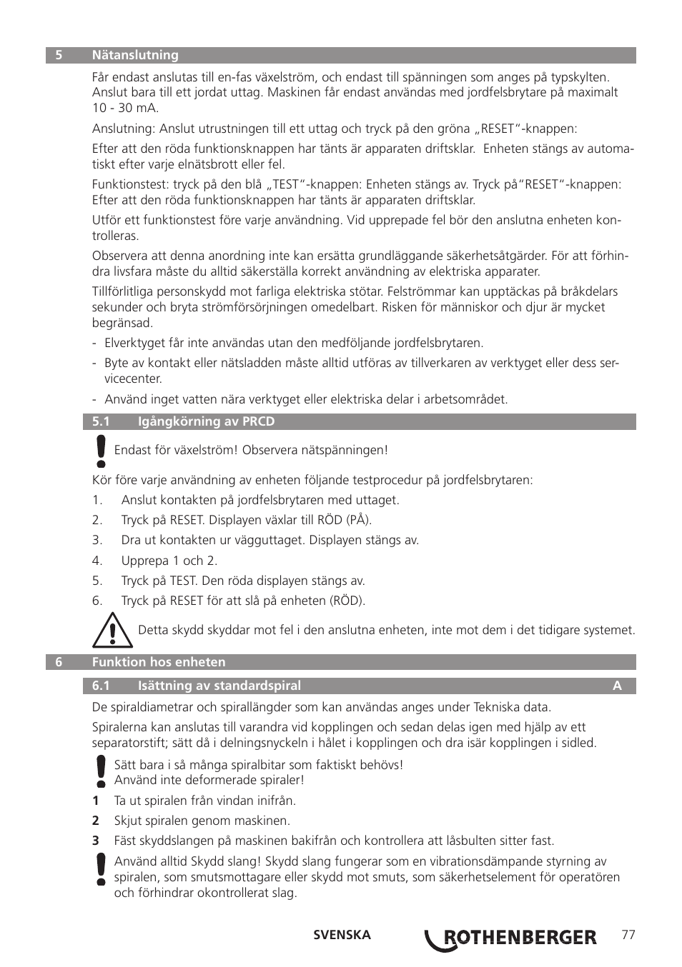 ROTHENBERGER R 750 User Manual | Page 85 / 180