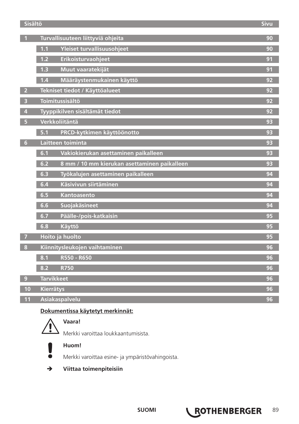 ROTHENBERGER R 750 User Manual | Page 97 / 180