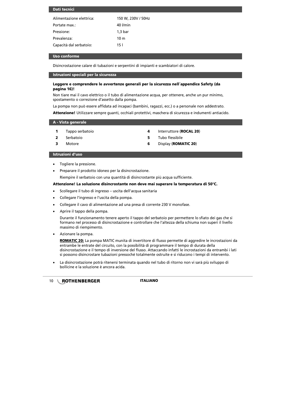 ROTHENBERGER ROCAL 20/ROMATIC 20 User Manual | Page 12 / 36
