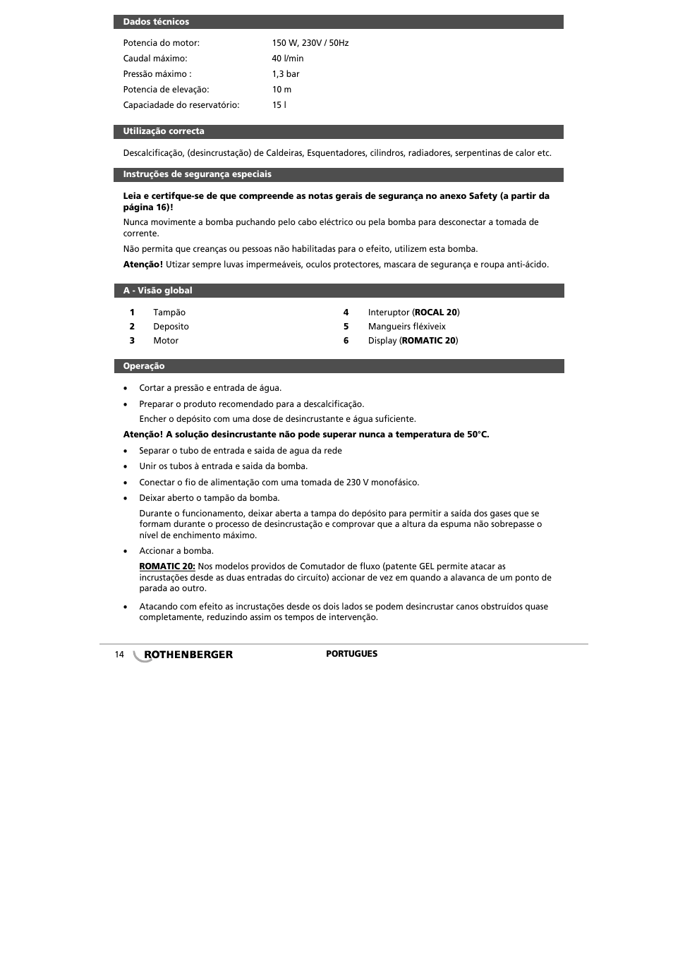 ROTHENBERGER ROCAL 20/ROMATIC 20 User Manual | Page 16 / 36