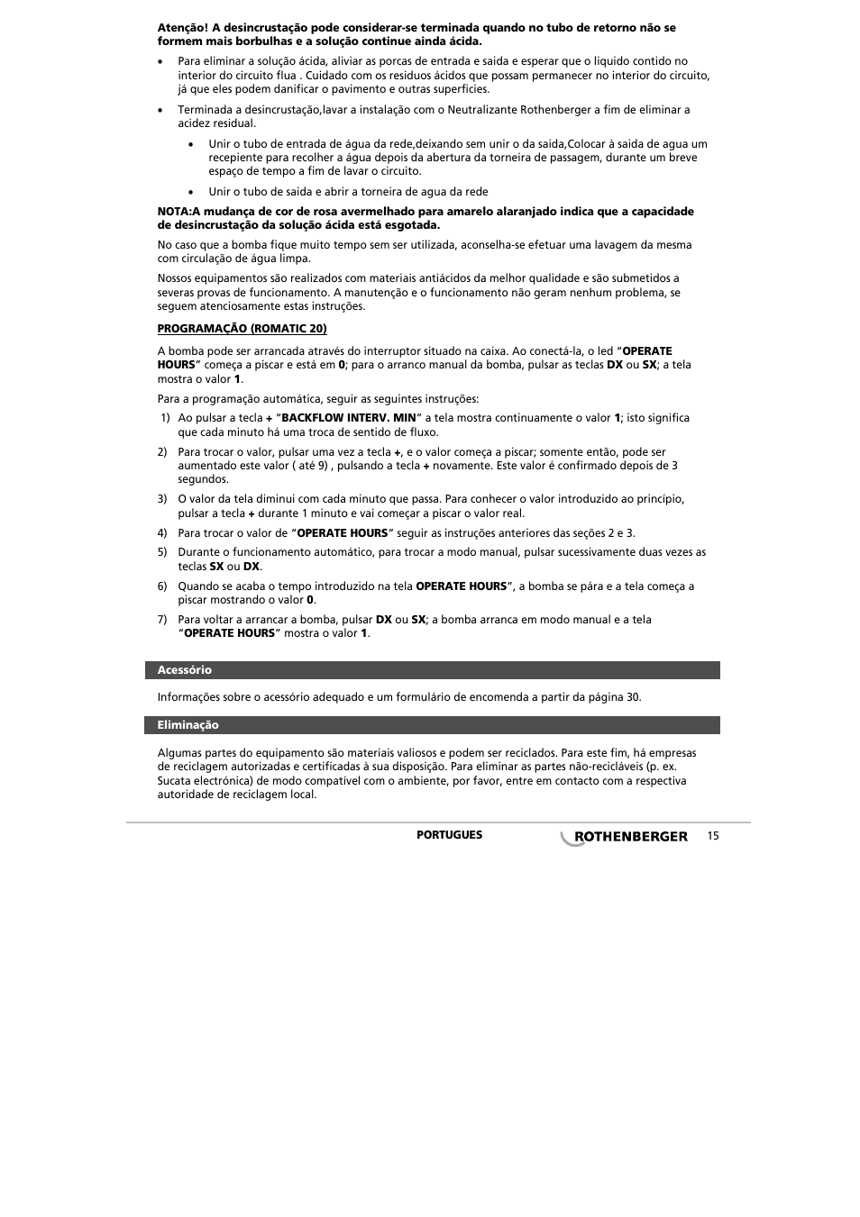 ROTHENBERGER ROCAL 20/ROMATIC 20 User Manual | Page 17 / 36