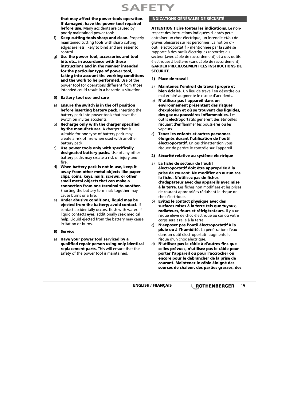 ROTHENBERGER ROCAL 20/ROMATIC 20 User Manual | Page 21 / 36