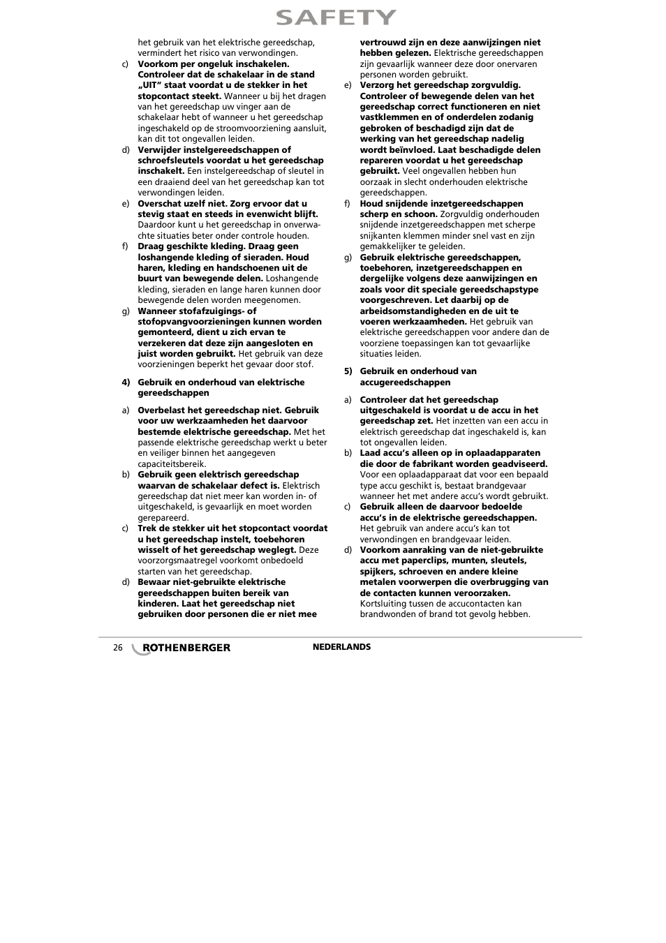 ROTHENBERGER ROCAL 20/ROMATIC 20 User Manual | Page 28 / 36