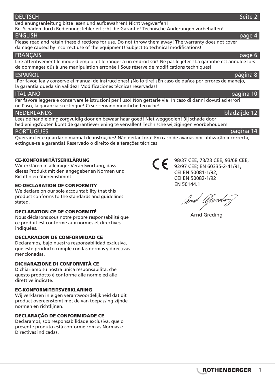 Seite3 | ROTHENBERGER ROCAL 20/ROMATIC 20 User Manual | Page 3 / 36