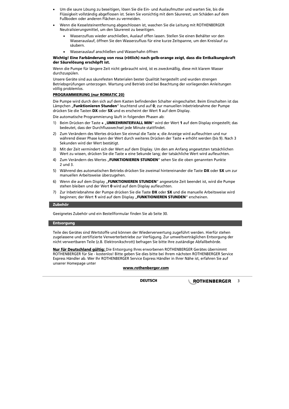 ROTHENBERGER ROCAL 20/ROMATIC 20 User Manual | Page 5 / 36