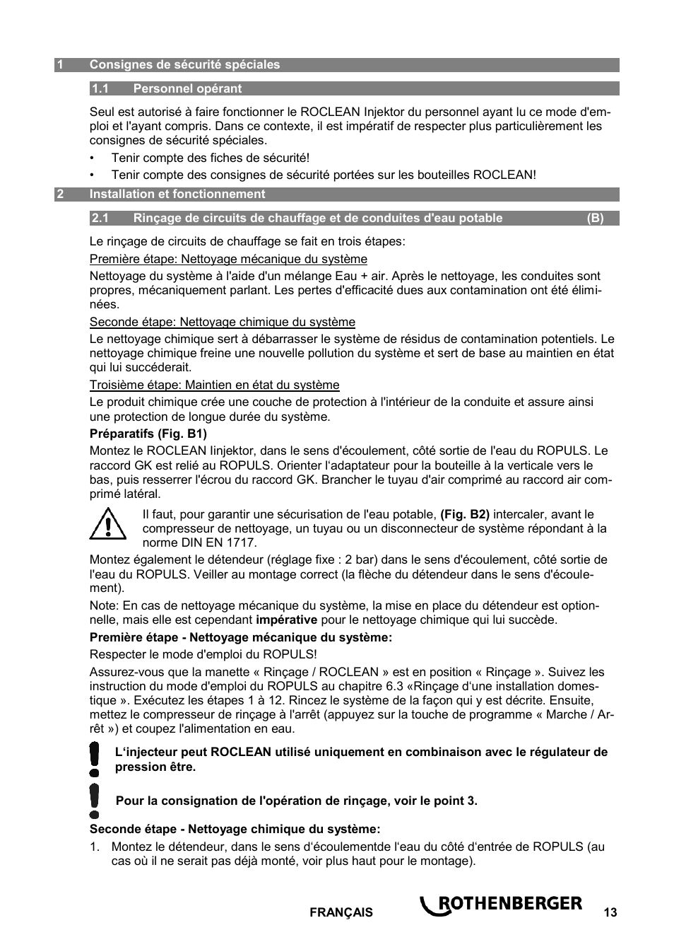 ROTHENBERGER ROCLEAN Injektor User Manual | Page 15 / 44
